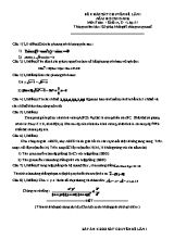 Đề khảo sát Chuyên đề lần 1 năm học 2015-2016 Môn Toán - Khối A, D - Lớp 11